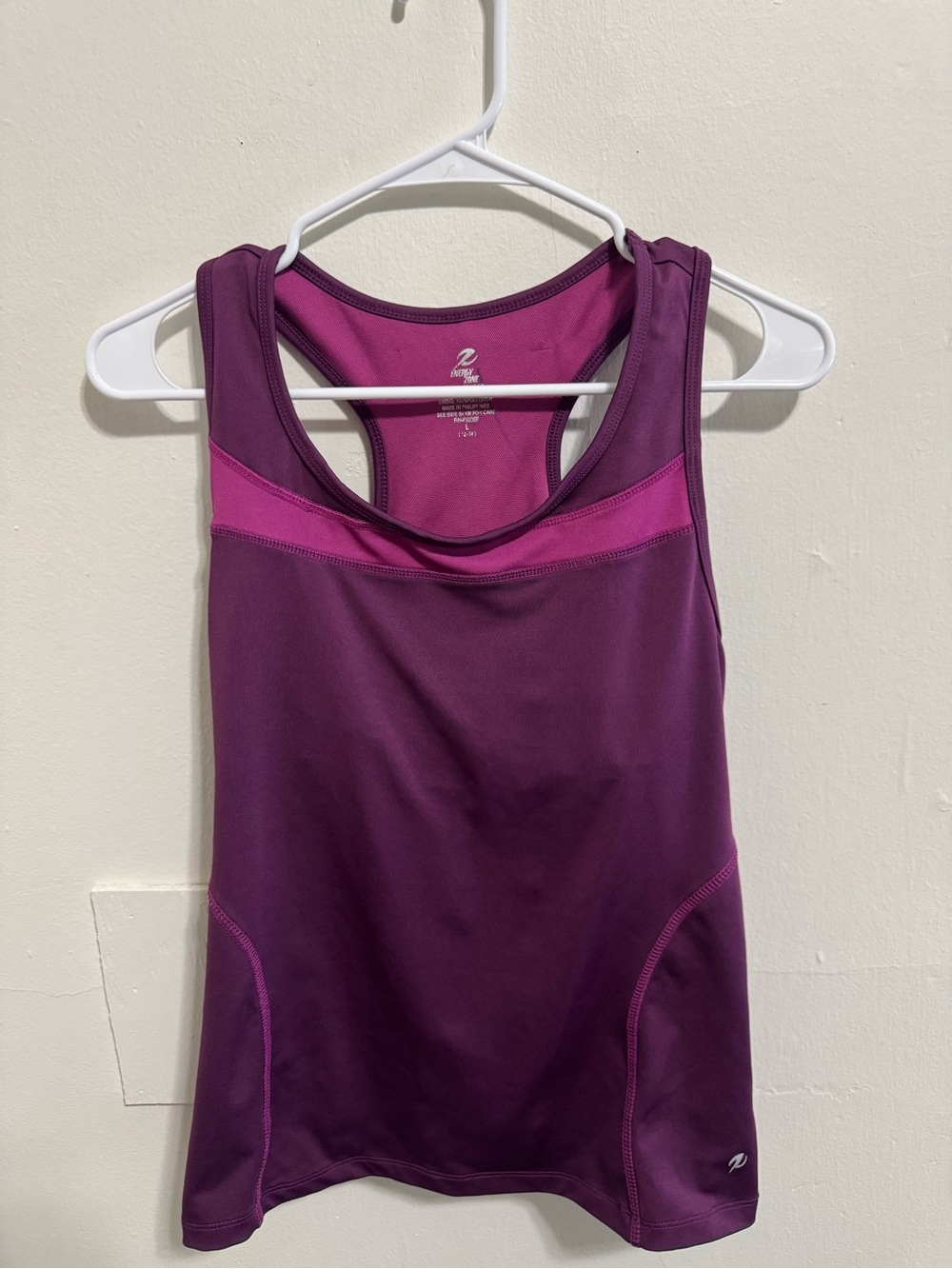 Energy Zone Two-Tone Purple Racerback Tank